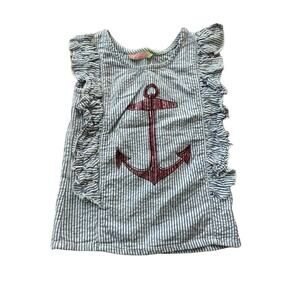 Sophie and Sam Kids 2T Blue and White Striped Top